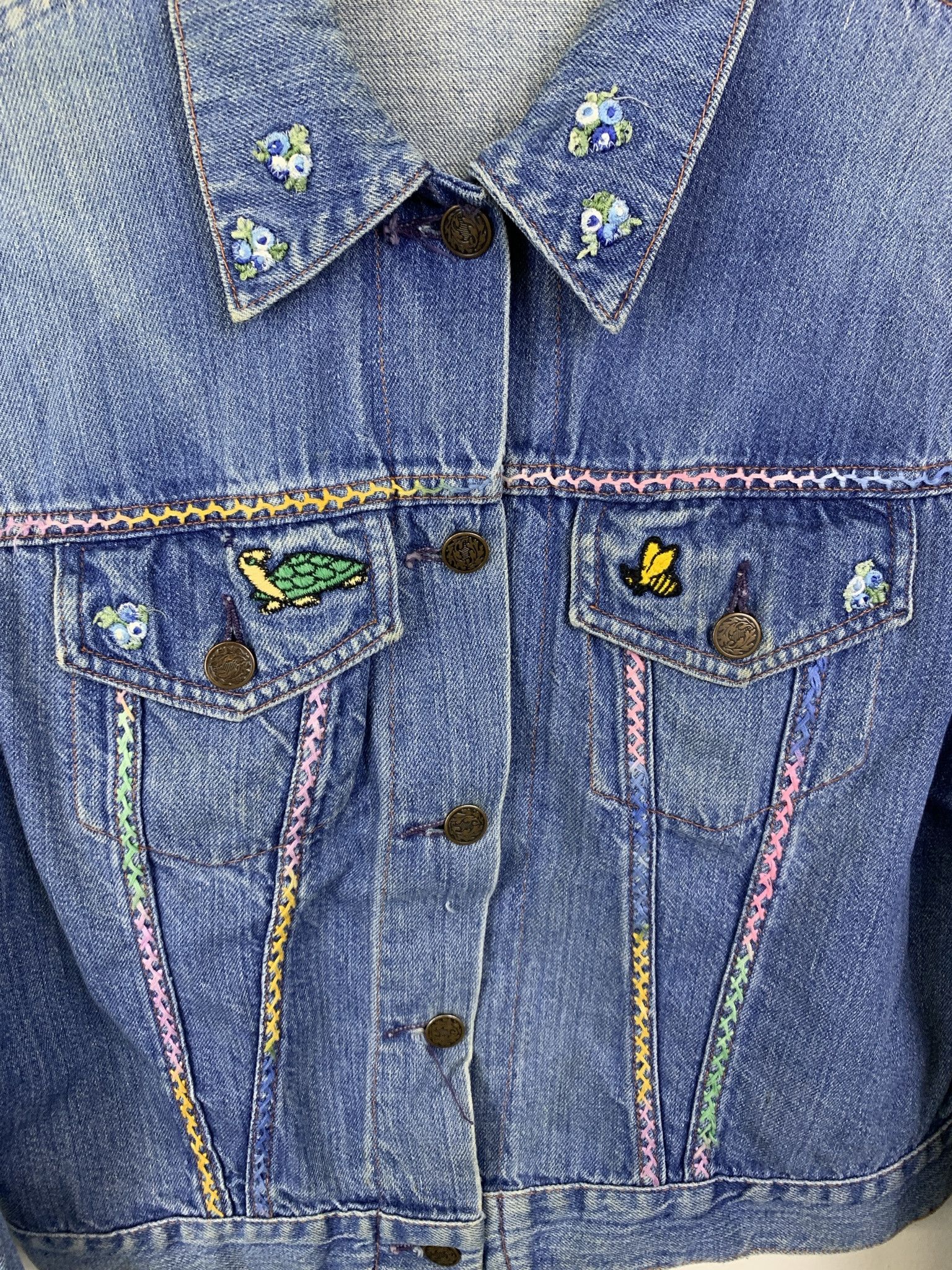 Levi's Vintage 1990s Animal Embroider Denim Jacket Size S Size US S / EU 44-46 / 1 - 2 Thumbnail