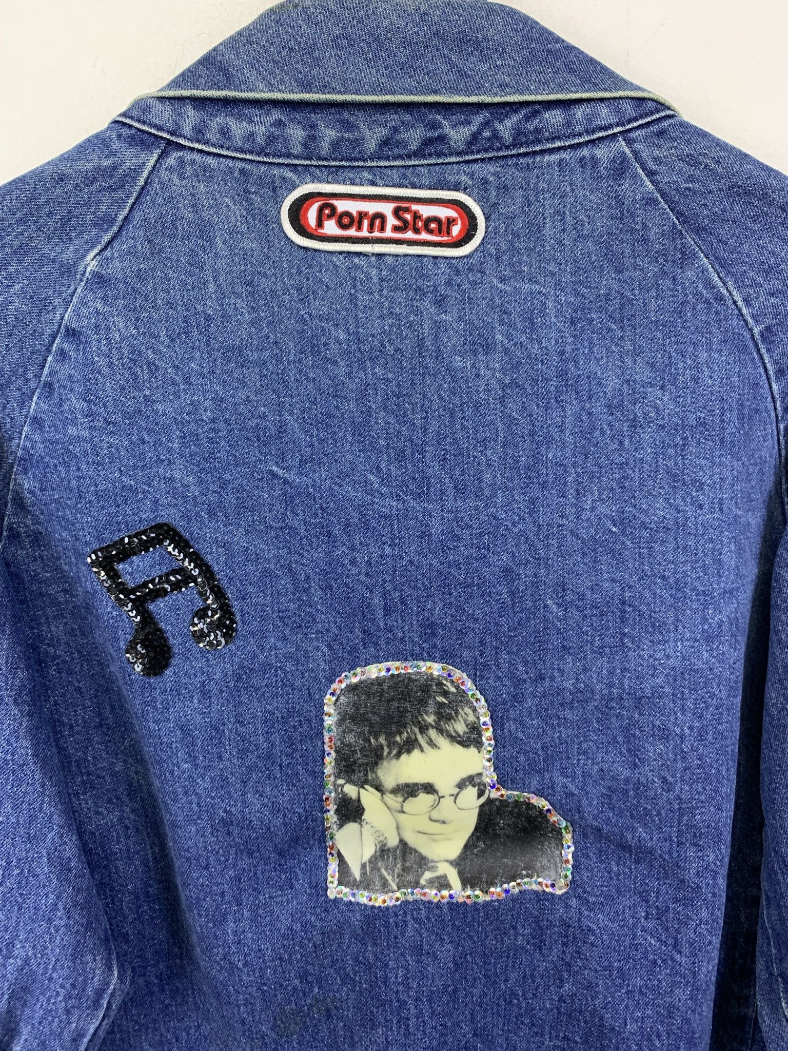 Band Tees Vintage Denim Jacket 1990s Elton John Porn Star Denim Jacket Size S (M) Size US S / EU 44-46 / 1 - 5 Thumbnail