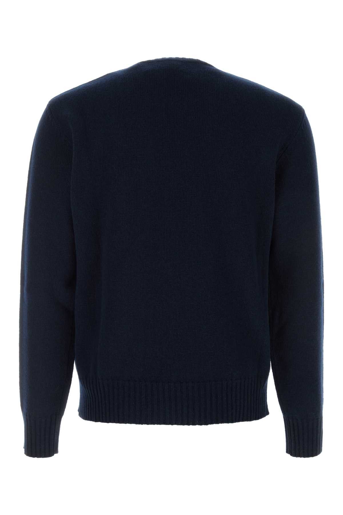 Valentino Navy Blue Wool Sweater Size US XL / EU 56 / 4 - 2 Thumbnail