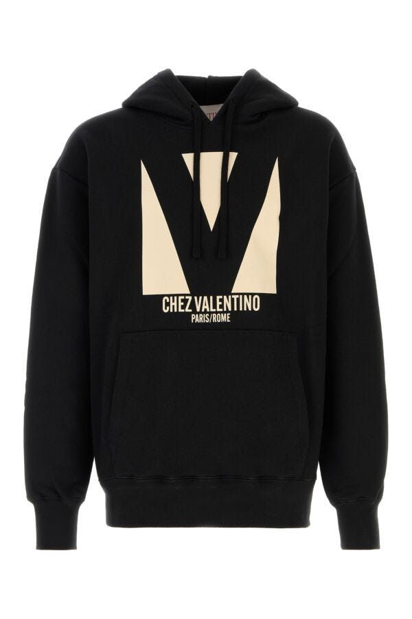 Valentino Black Cotton Sweatshirt Size US XS / EU 42 / 0 - 3 Thumbnail