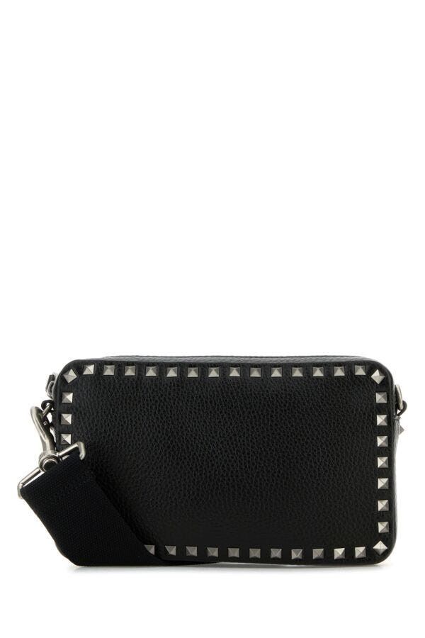 Valentino Black Leather Rockstud Crossbody Bag Size ONE SIZE - 3 Thumbnail