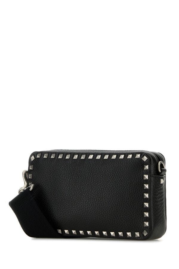 Valentino Black Leather Rockstud Crossbody Bag Size ONE SIZE - 4 Thumbnail