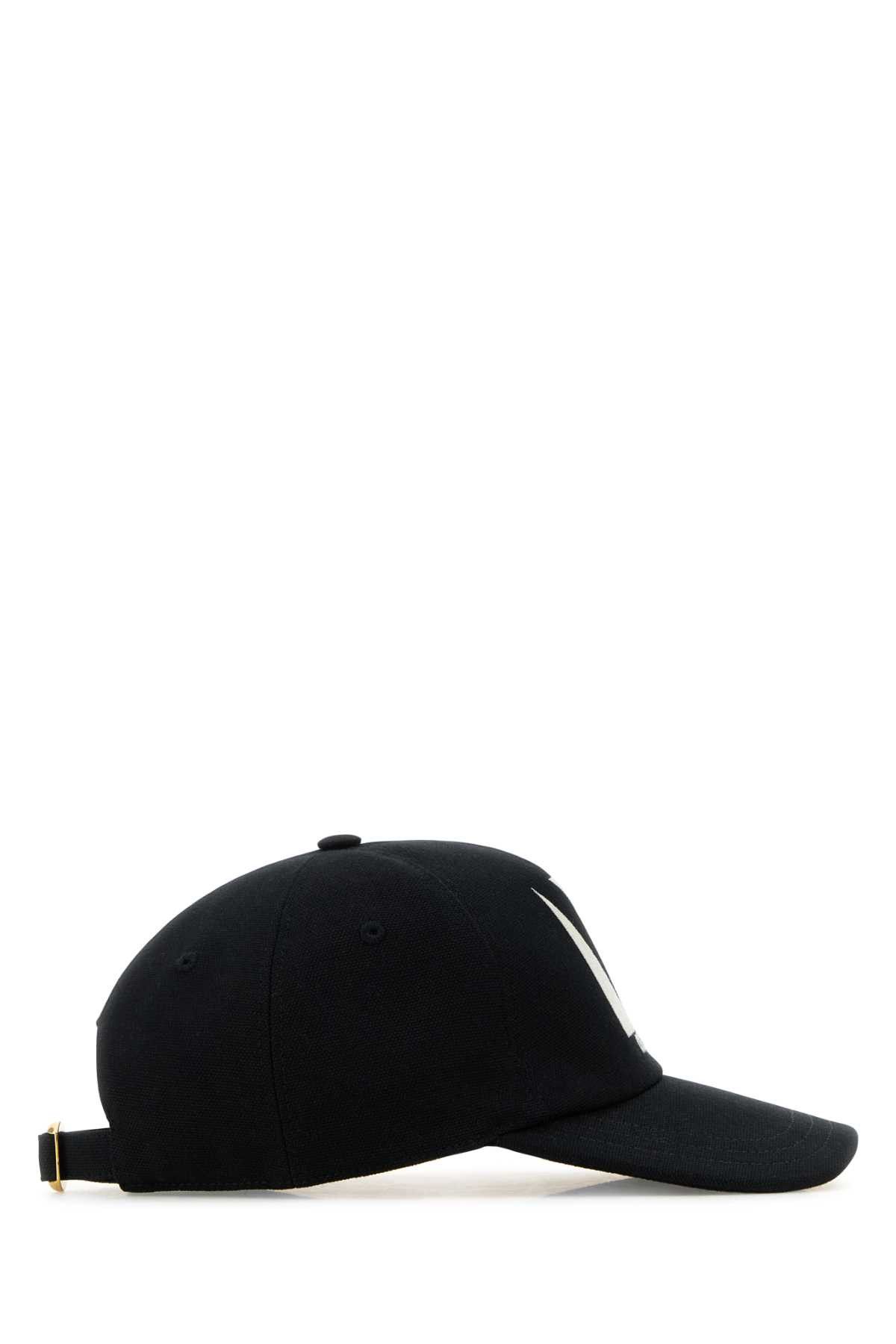 Valentino Black Cotton Baseball Cap Size ONE SIZE - 2 Thumbnail