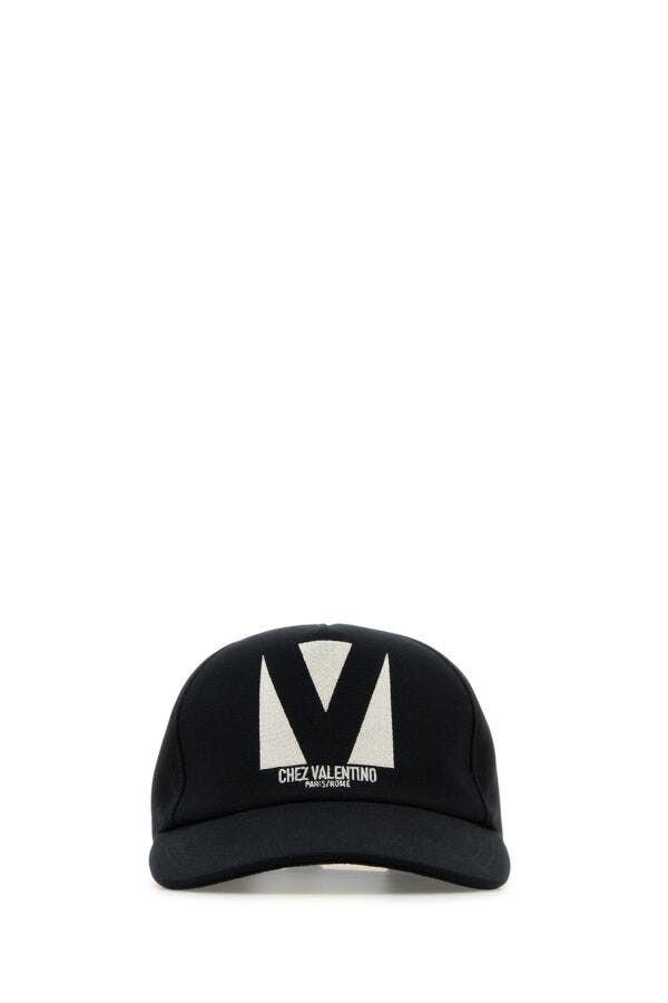 Valentino Black Cotton Baseball Cap Size ONE SIZE - 3 Thumbnail