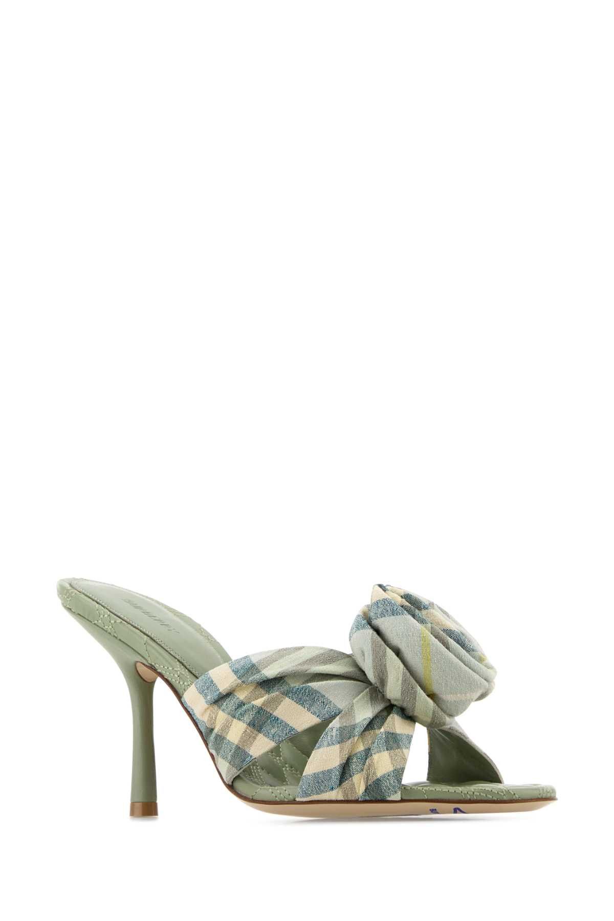 Burberry Embroidered Fabric Mews Mules Size US 6 / IT 36 - 2 Thumbnail