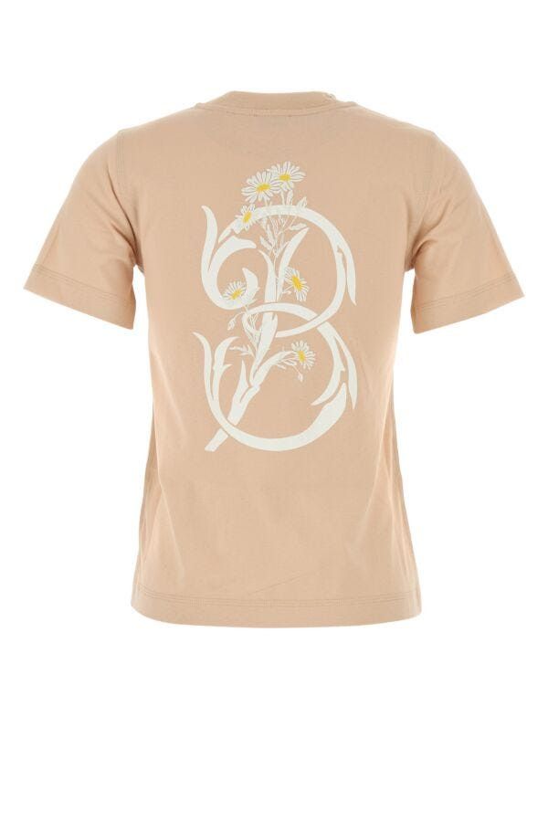 Burberry Peach Cotton T-Shirt Size XS / US 0-2 / IT 36-38 - 4 Thumbnail