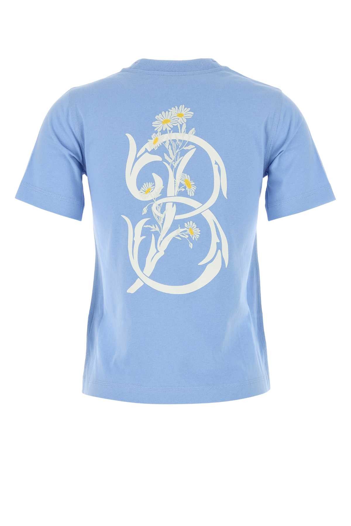 Burberry Cerulean Blue Cotton T-Shirt Size XS / US 0-2 / IT 36-38 - 2 Thumbnail