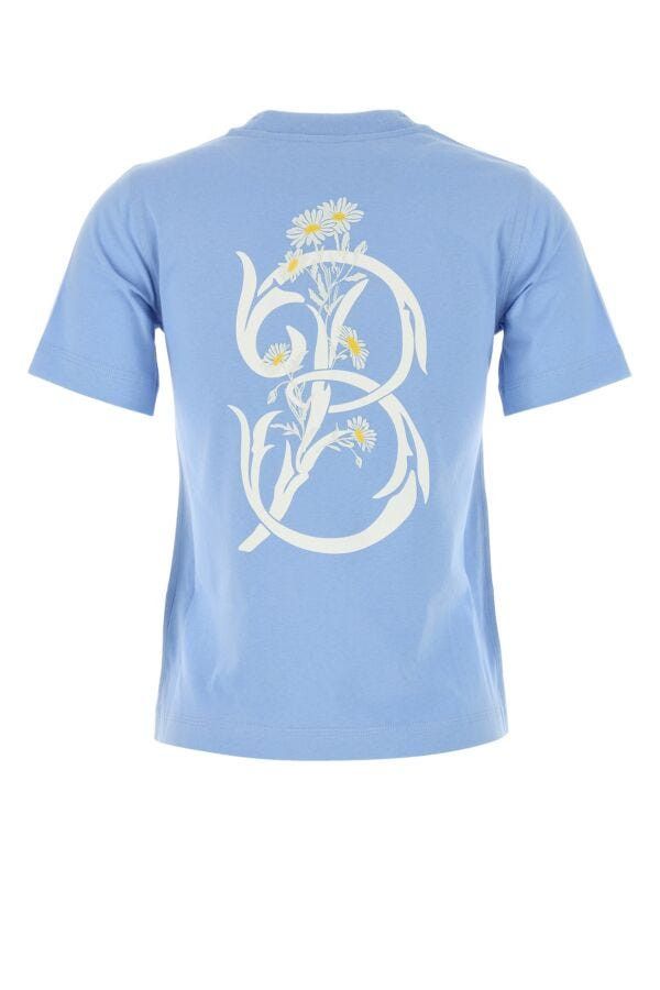 Burberry Cerulean Blue Cotton T-Shirt Size XS / US 0-2 / IT 36-38 - 4 Thumbnail