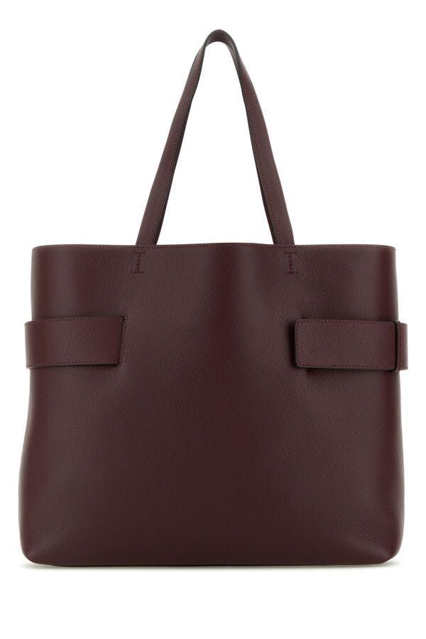 Alexander McQueen Tyrian Purple Leather T-Bar Shopping Bag Size ONE SIZE - 5 Thumbnail