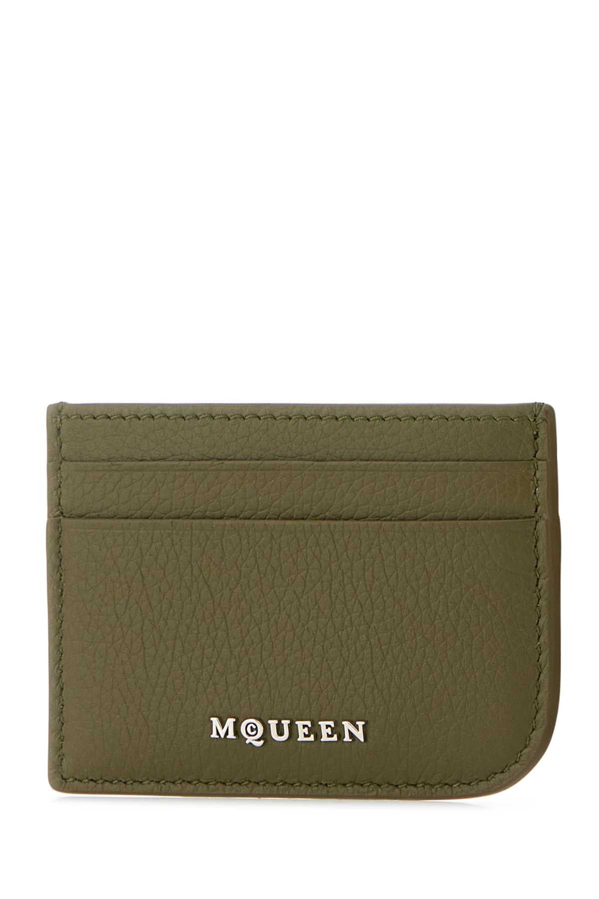 Alexander McQueen Army Green Leather Card Holder Size ONE SIZE - 2 Thumbnail