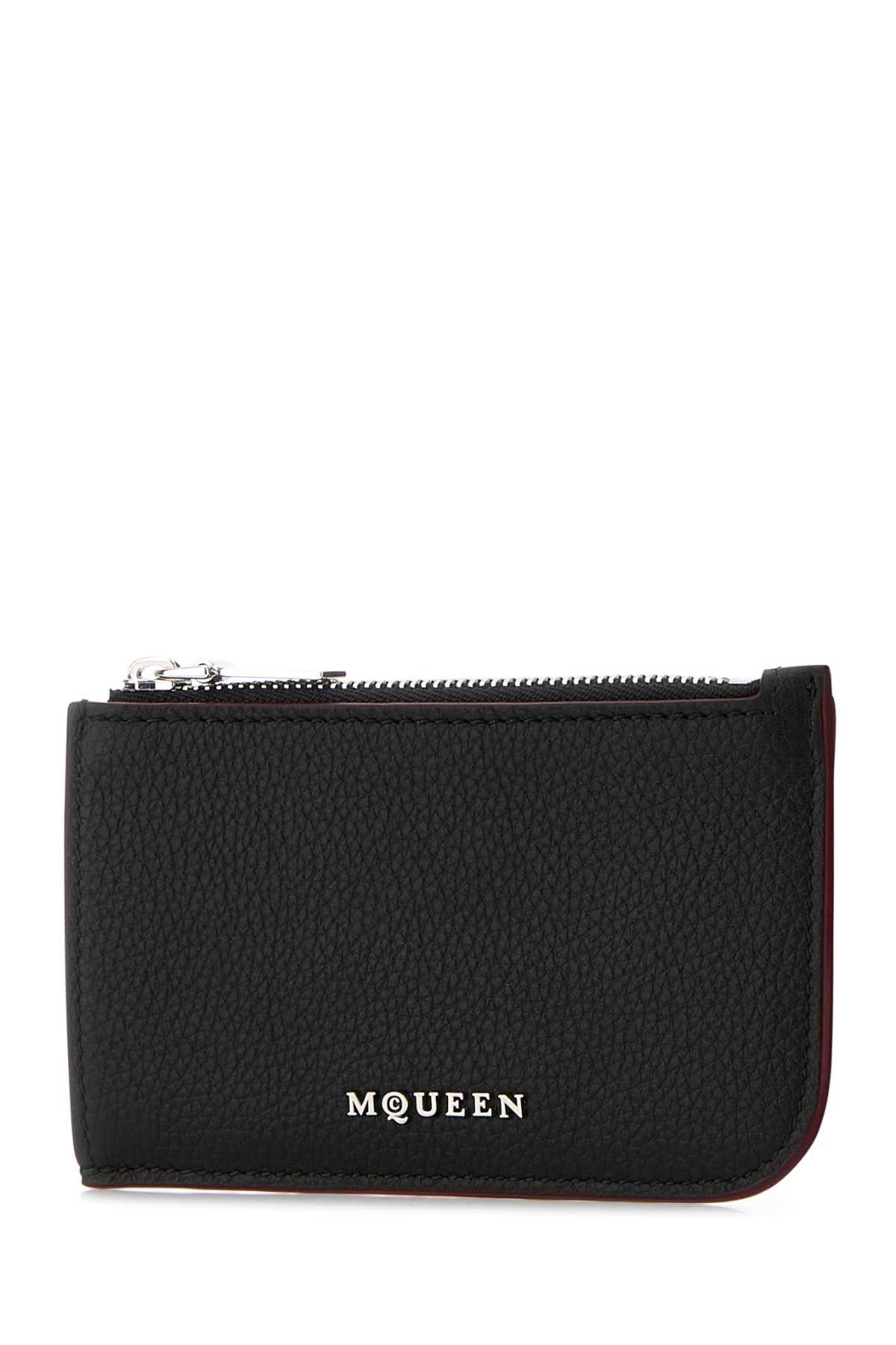 Alexander McQueen Black Leather Card Holder Size ONE SIZE - 2 Thumbnail