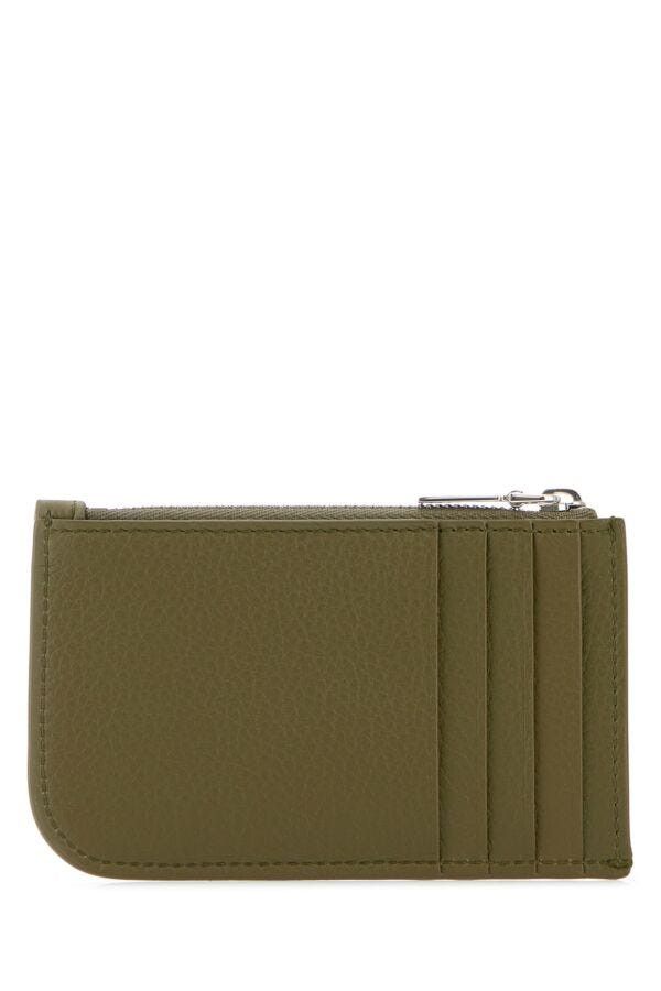 Alexander McQueen Army Green Leather Card Holder Size ONE SIZE - 5 Thumbnail