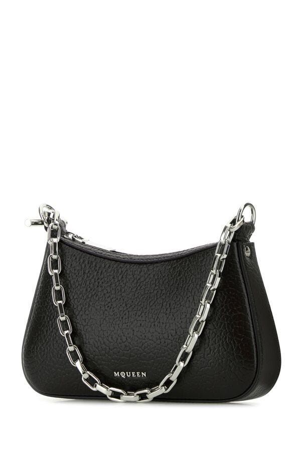 Alexander McQueen Black Leather Mini T-Bar Handbag Size ONE SIZE - 4 Thumbnail