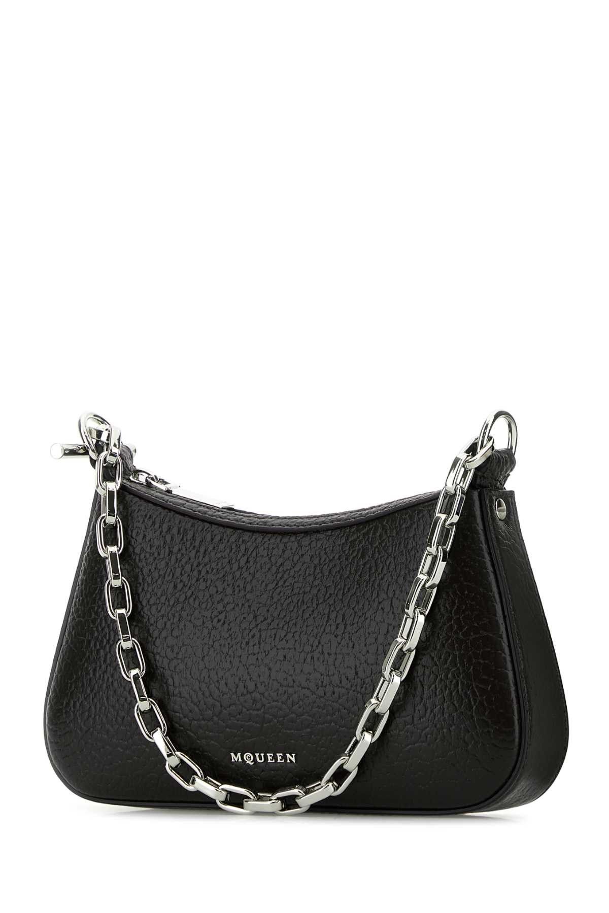Alexander McQueen Black Leather Mini T-Bar Handbag Size ONE SIZE - 2 Thumbnail
