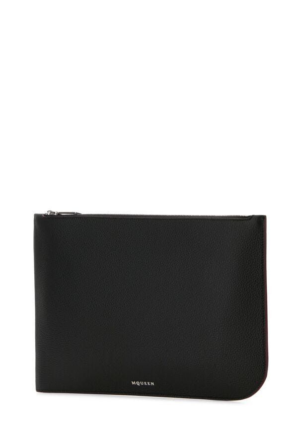 Alexander McQueen Black Leather Large Sling Pouch Size ONE SIZE - 4 Thumbnail