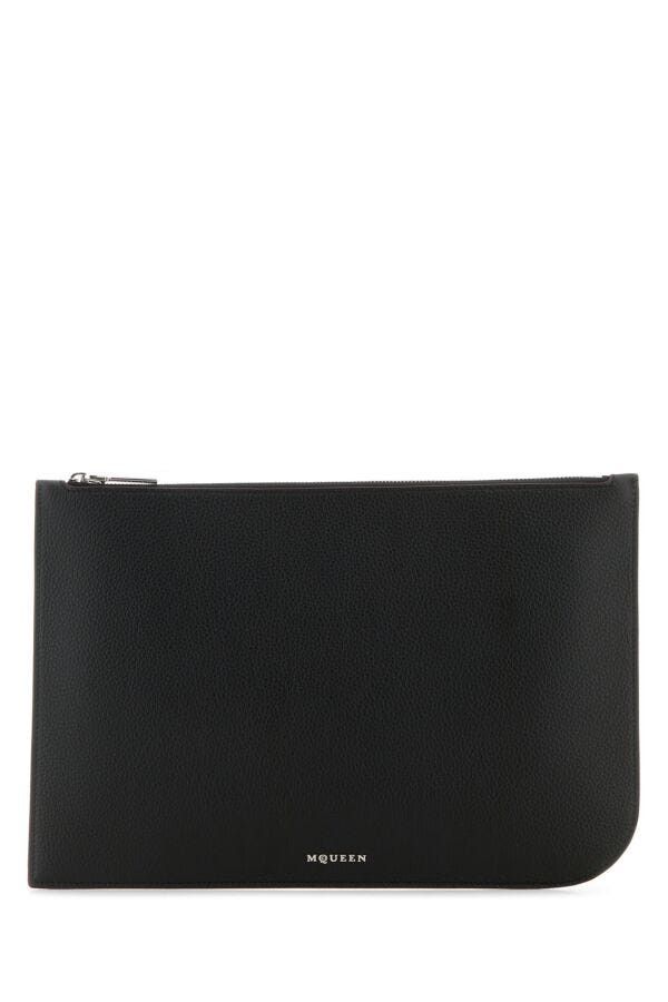 Alexander McQueen Black Leather Large Sling Pouch Size ONE SIZE - 3 Thumbnail
