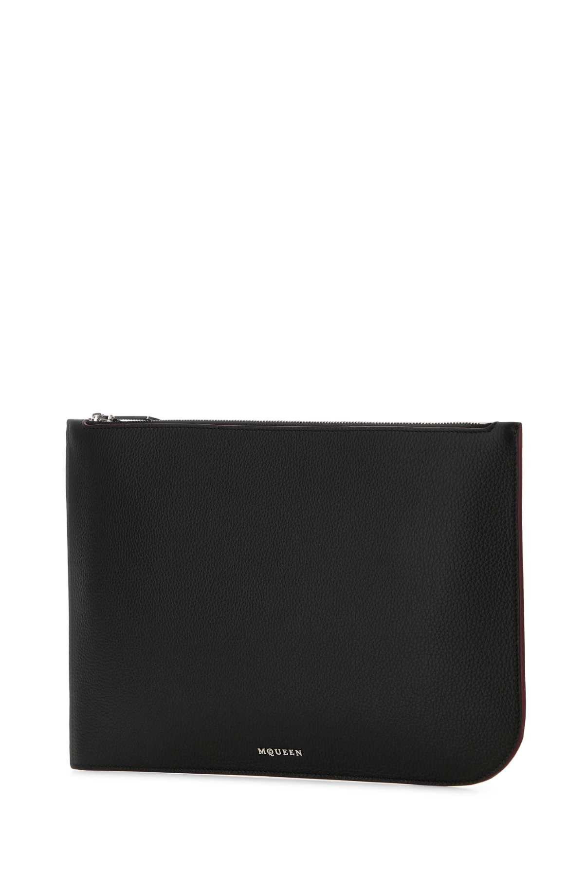 Alexander McQueen Black Leather Large Sling Pouch Size ONE SIZE - 2 Thumbnail
