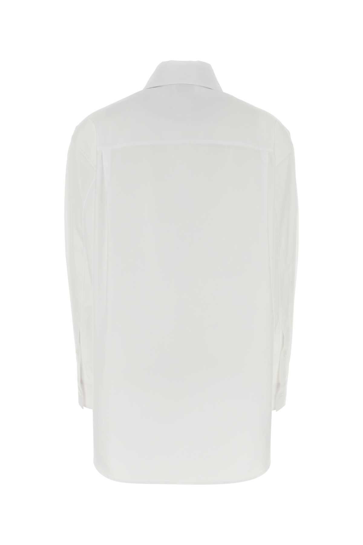 Alexander McQueen White Poplin Shirt Size M / US 6-8 / IT 42-44 - 2 Thumbnail