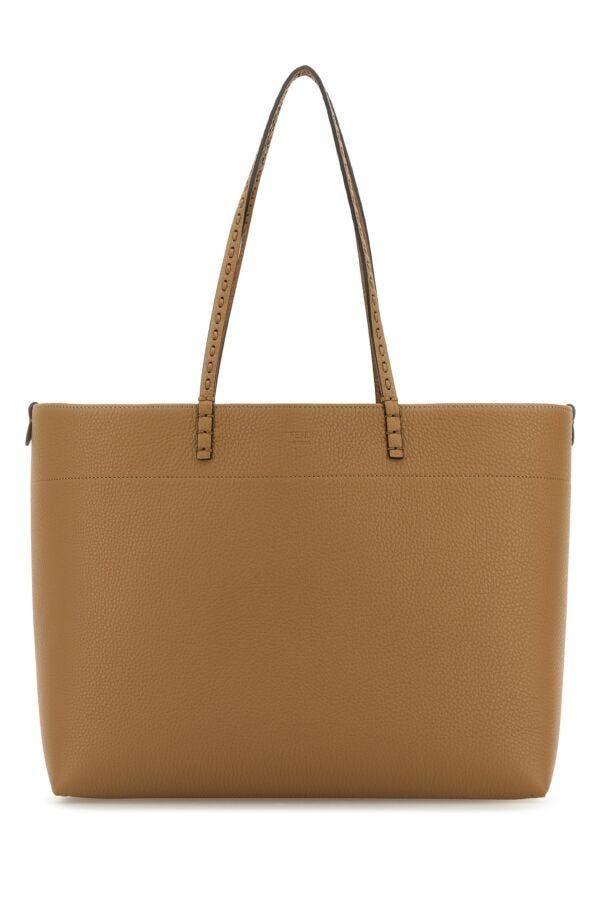Fendi Camel Leather Roll Shopping Bag Size ONE SIZE - 3 Thumbnail