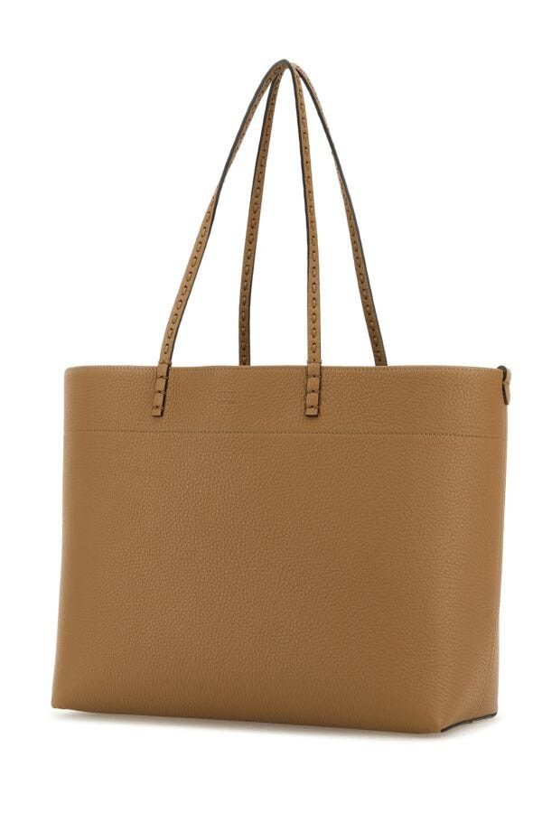 Fendi Camel Leather Roll Shopping Bag Size ONE SIZE - 4 Thumbnail
