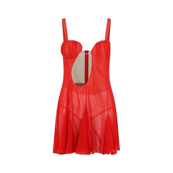Nensi Dojaka NENSI DOJAKA Women Dresses NDAW23DR168 RED Size S / US 4 / IT 40 - 2 Thumbnail