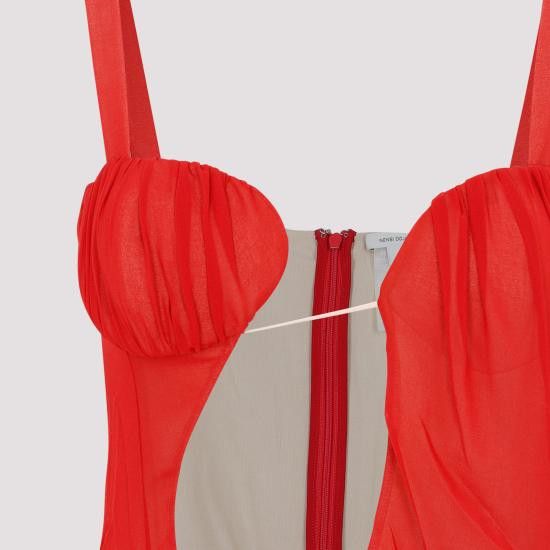 Nensi Dojaka NENSI DOJAKA Women Dresses NDAW23DR168 RED Size S / US 4 / IT 40 - 5 Thumbnail
