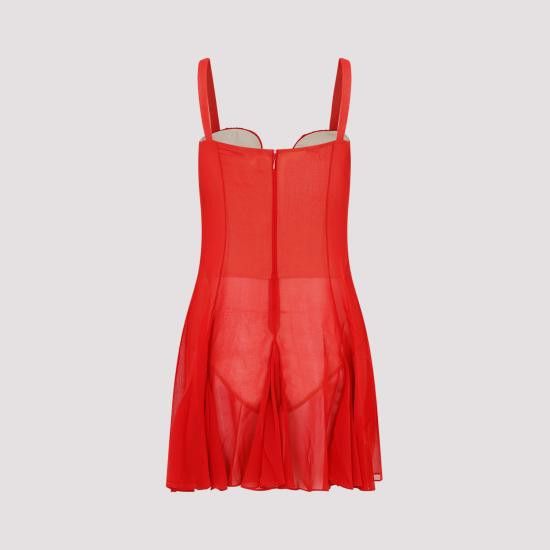 Nensi Dojaka NENSI DOJAKA Women Dresses NDAW23DR168 RED Size S / US 4 / IT 40 - 4 Thumbnail