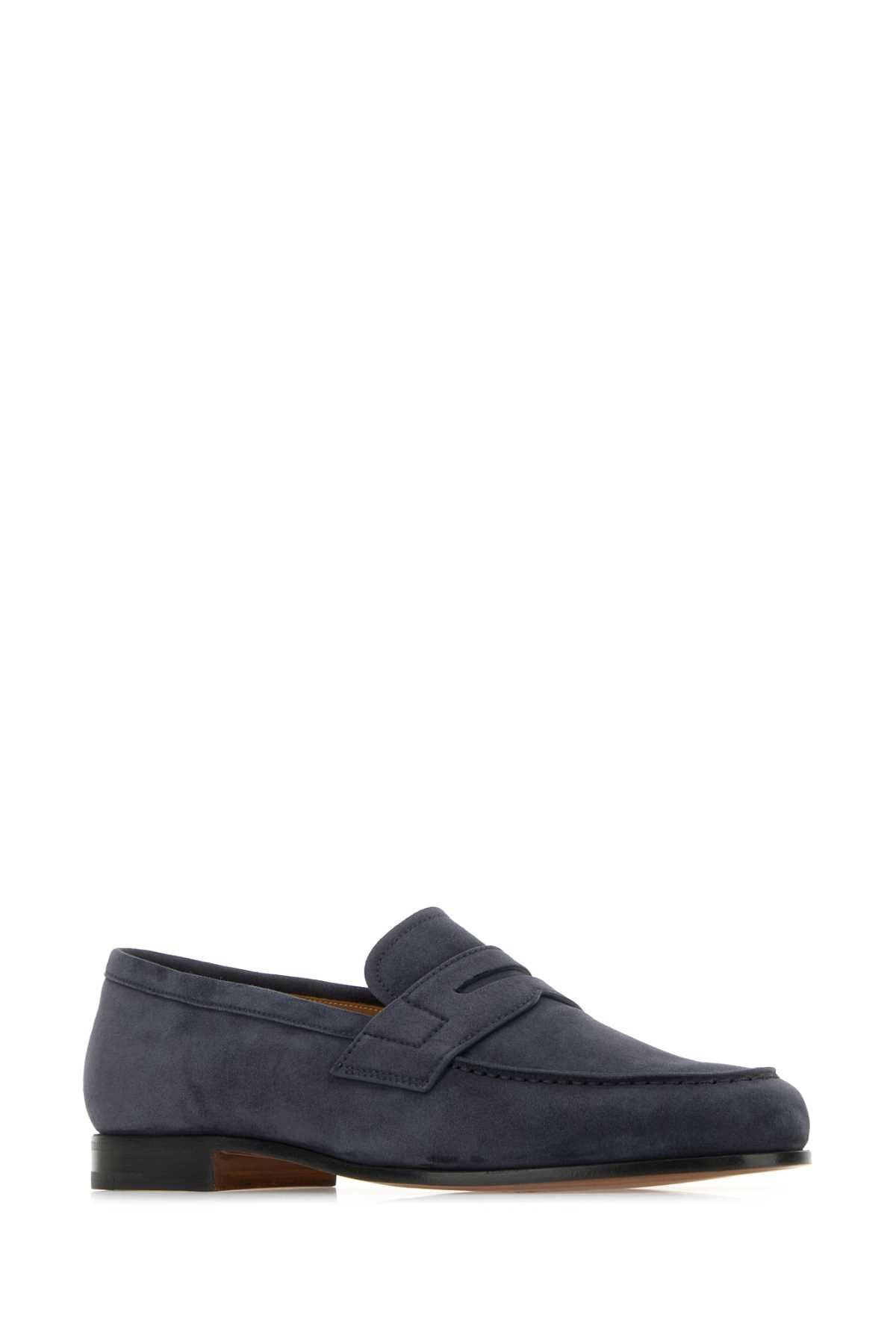 Church's Navy Blue Leather Heswall Loafers Size US 8 / EU 41 - 2 Thumbnail