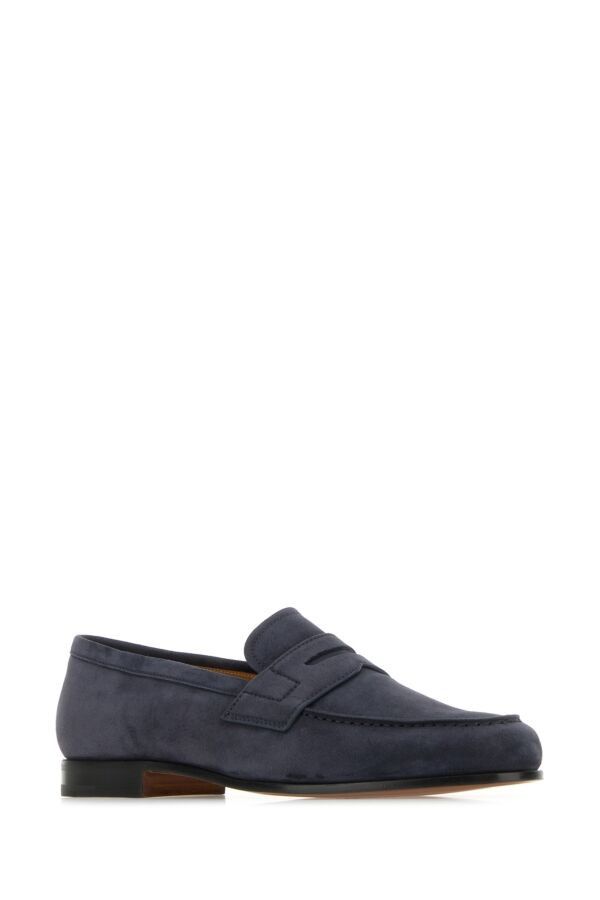 Church's Navy Blue Leather Heswall Loafers Size US 9.5 / EU 42-43 - 4 Thumbnail