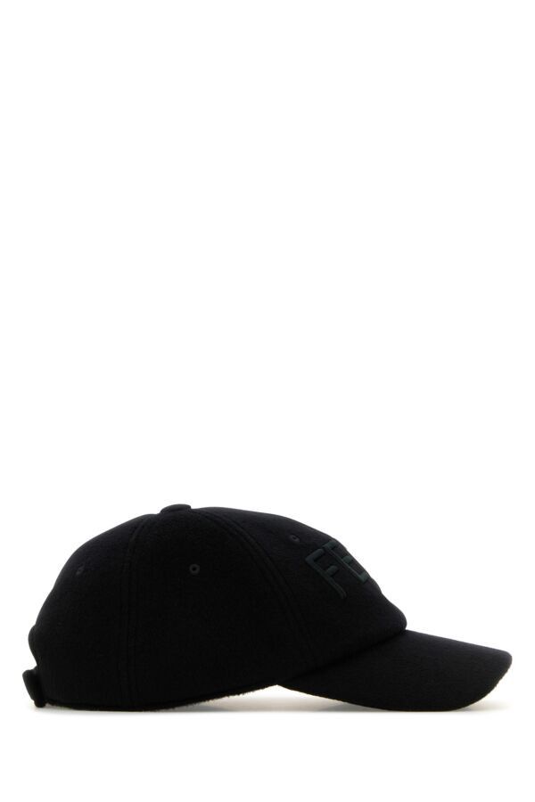 Fendi Black Wool Blend Baseball Cap Size ONE SIZE - 4 Thumbnail