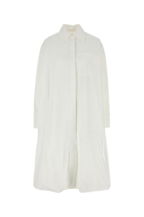 Jil Sander White Poplin Shirt Dress Size M / US 6-8 / IT 42-44 - 3 Thumbnail