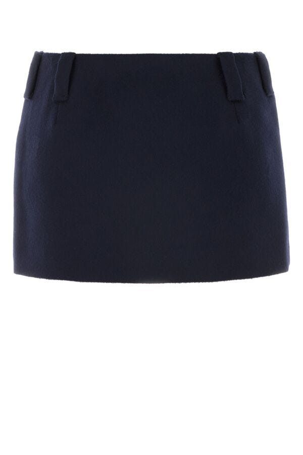 Miu Miu Midnight Blue Wool Blend Mini Skirt Size 27" / US 4 / IT 40 - 4 Thumbnail