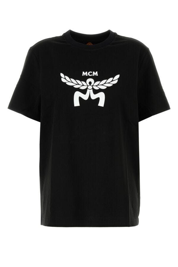 MCM Black Cotton T-Shirt Size M / US 6-8 / IT 42-44 - 3 Thumbnail