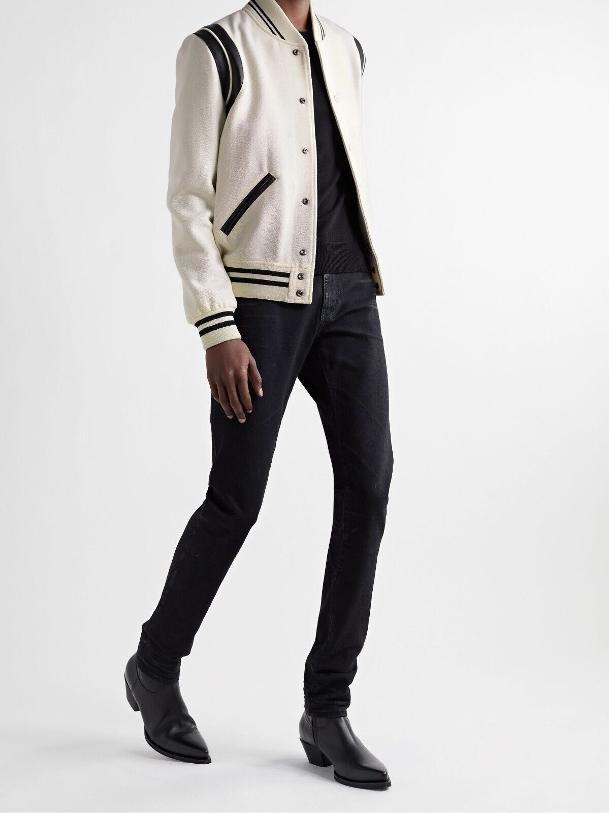 Saint Laurent Paris Wool Teddy Jacket in Natural Size US XS / EU 42 / 0 - 3 Thumbnail