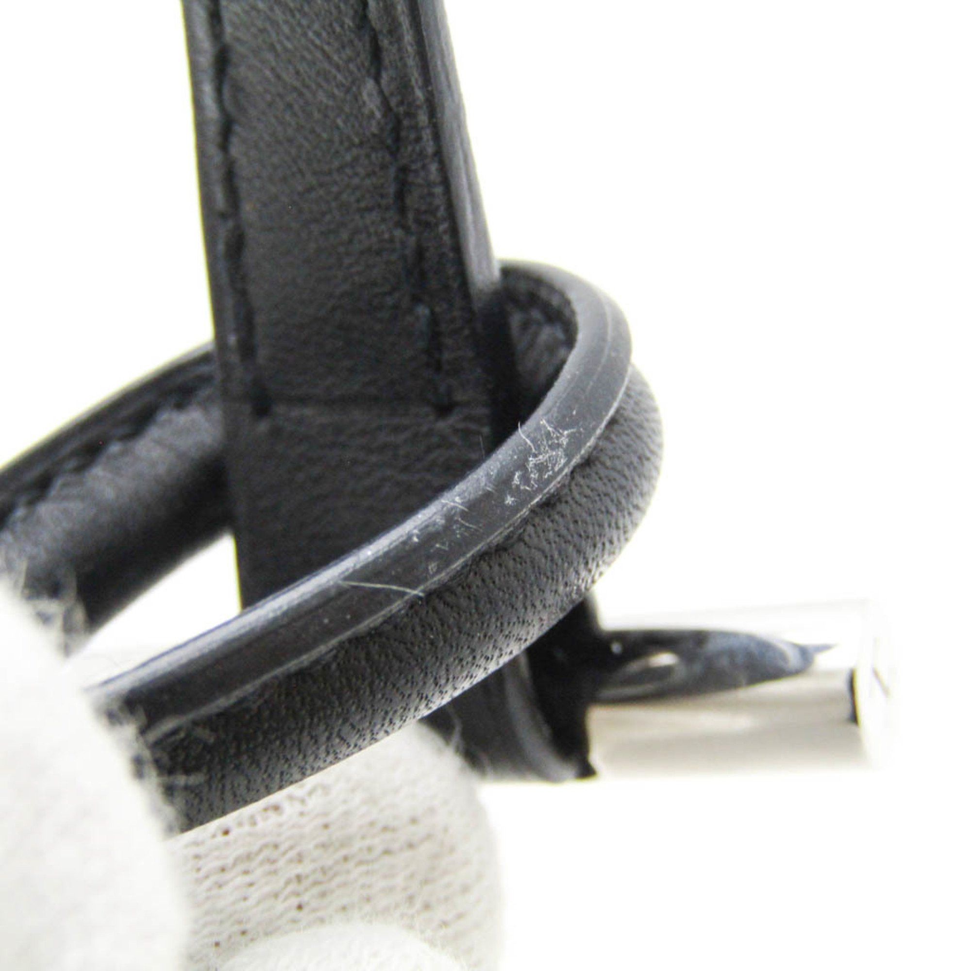 Hermes Hermes Leather,Metal Bangle Black,Silver Size ONE SIZE - 4 Thumbnail