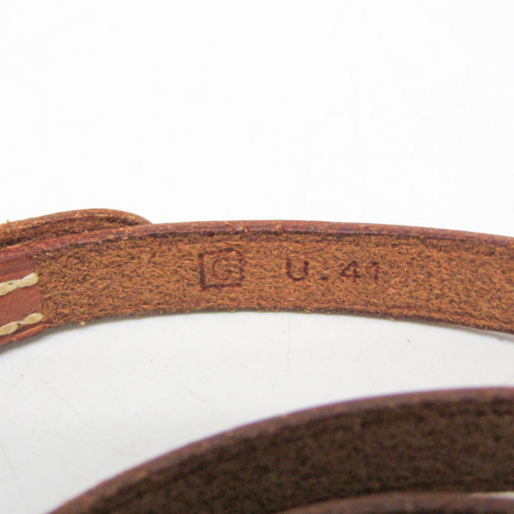 Hermes Hermes API III Choker Leather,Metal Bangle Brown,Silver Size ONE SIZE - 7 Thumbnail