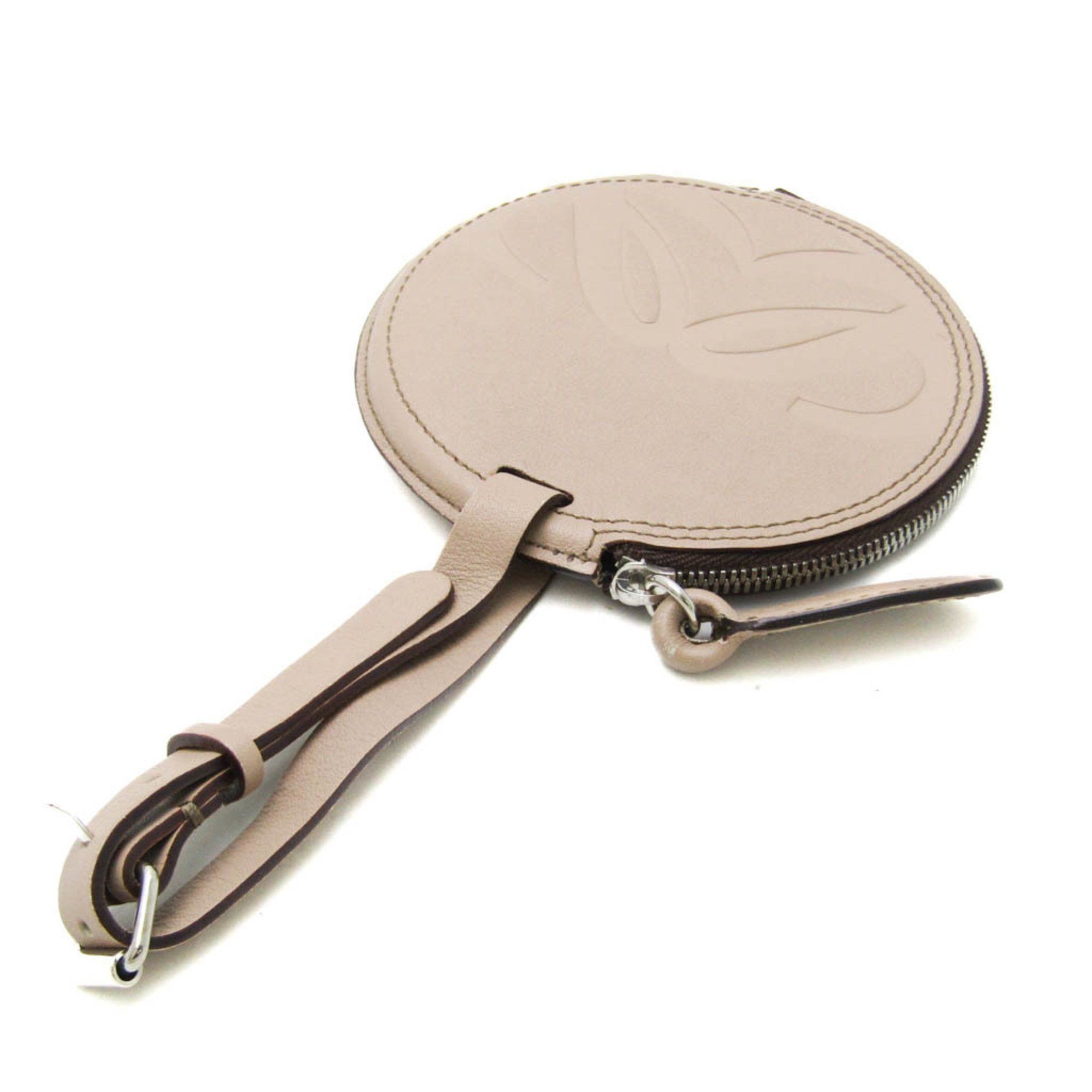 Loewe Loewe Round Coin Purse With Strap Women,Men Leather Coin Purse/coin Case Beige Size ONE SIZE - 2 Thumbnail