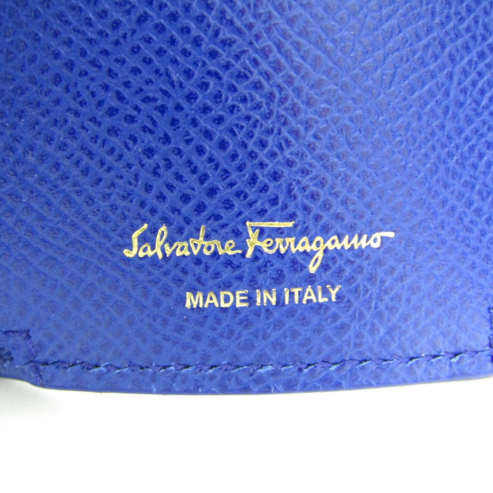 Salvatore Ferragamo Salvatore Ferragamo Vara JL-22 D951 Women's Leather Wallet (tri-fold) Royal Blue Size ONE SIZE - 11 Thumbnail