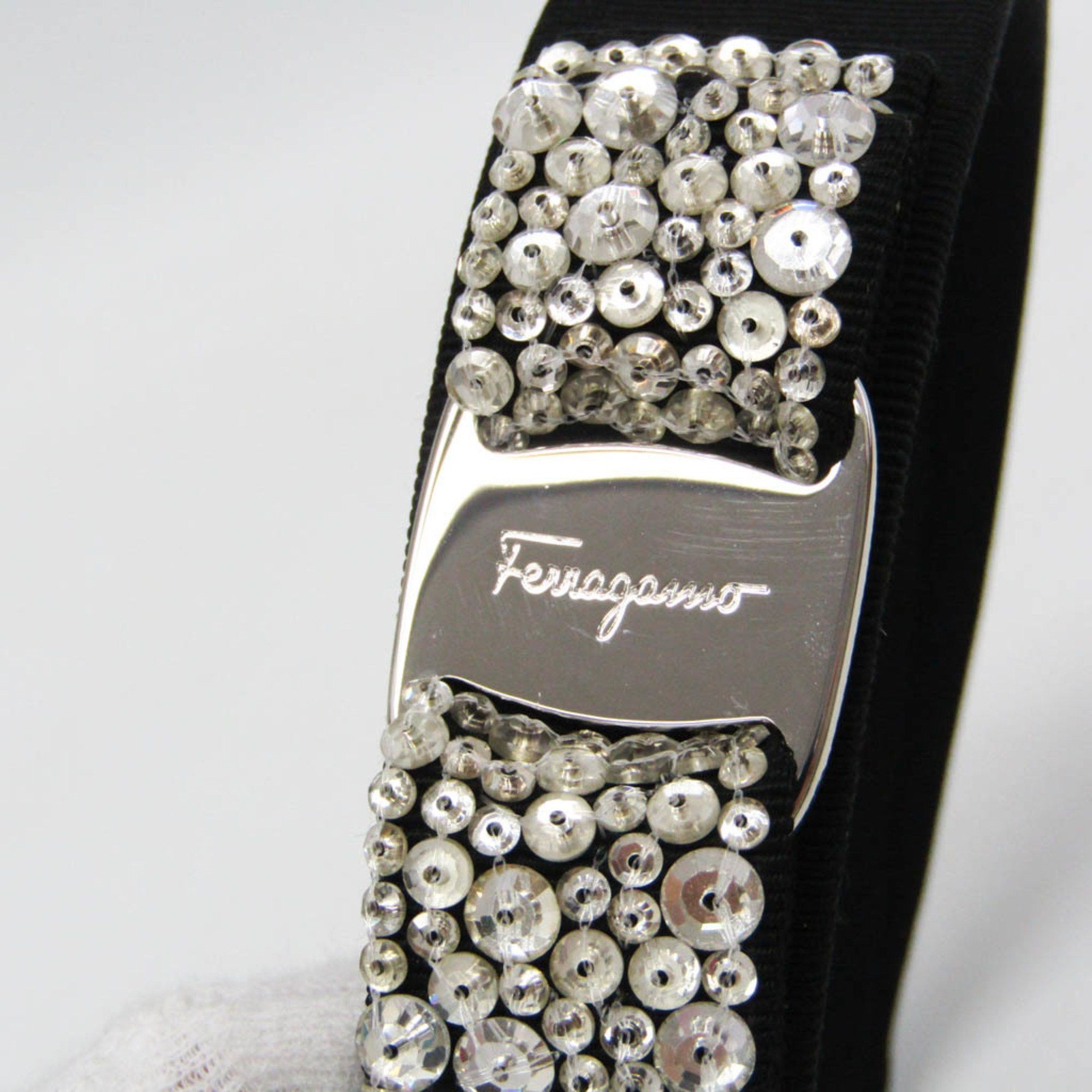Salvatore Ferragamo Salvatore Ferragamo Vara Cotton,Metal Women's Alice Band Black Size ONE SIZE - 5 Thumbnail