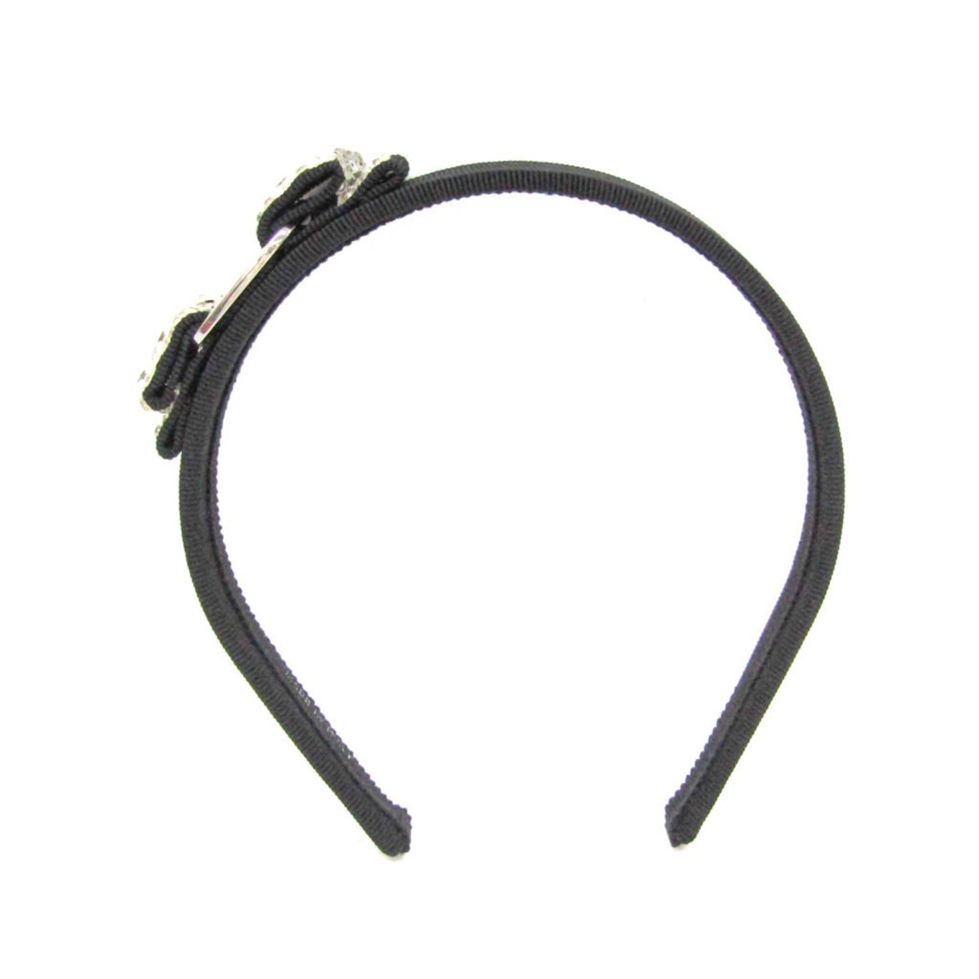 Salvatore Ferragamo Salvatore Ferragamo Vara Cotton,Metal Women's Alice Band Black Size ONE SIZE - 2 Thumbnail
