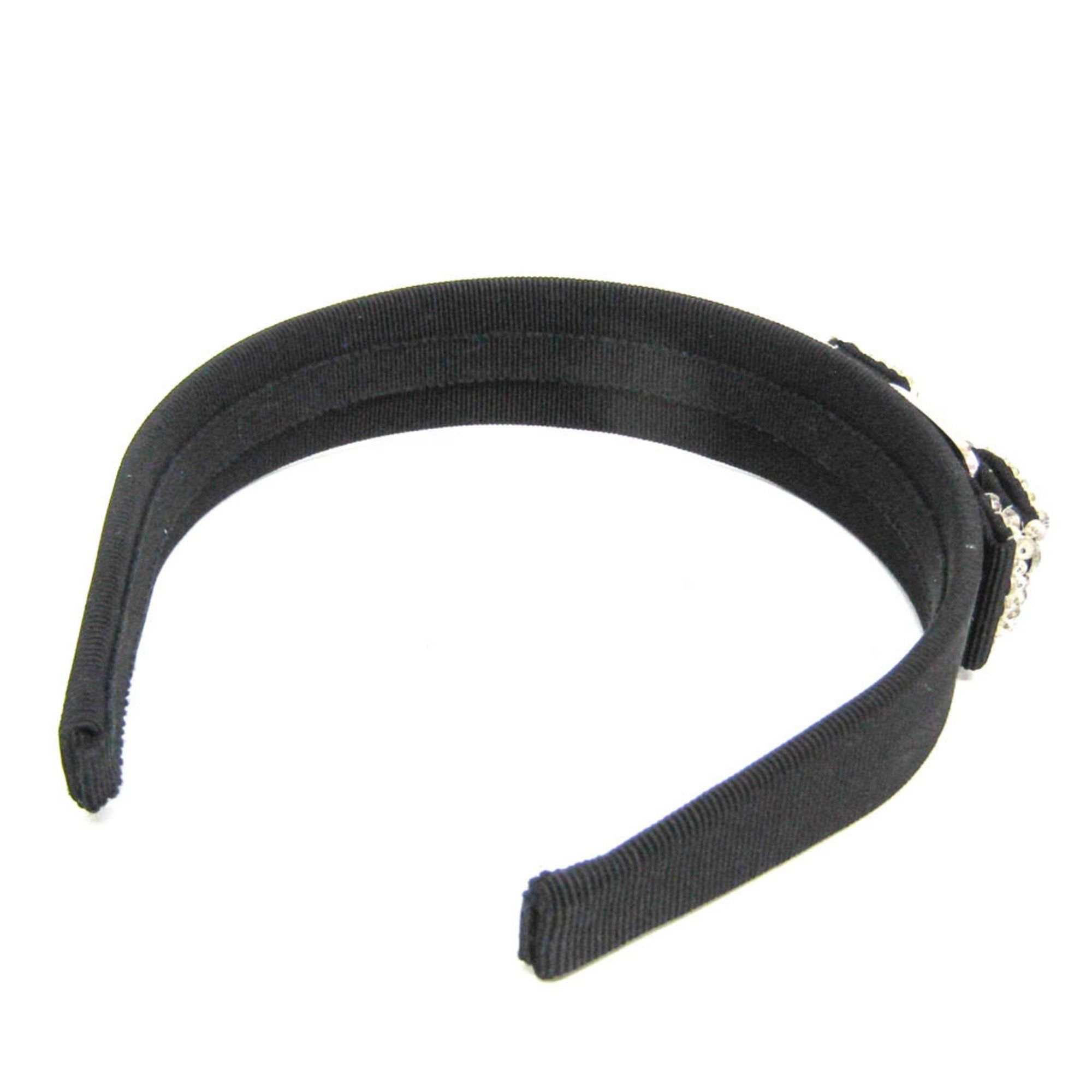 Salvatore Ferragamo Salvatore Ferragamo Vara Cotton,Metal Women's Alice Band Black Size ONE SIZE - 3 Thumbnail