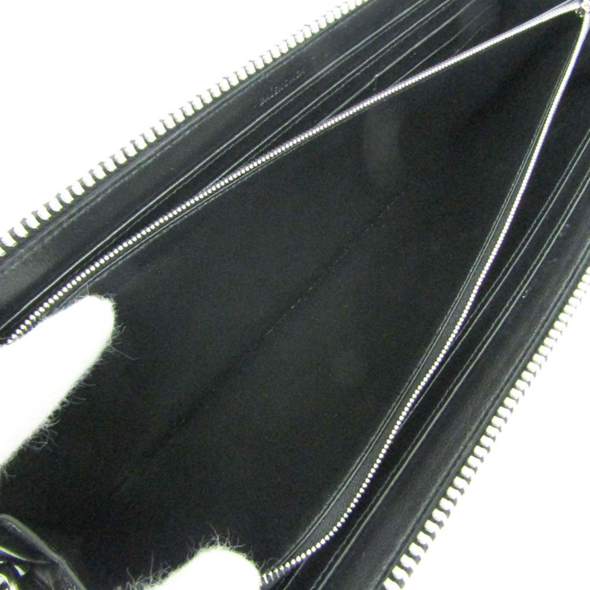 Balenciaga Balenciaga LEASH CLUTCH 658781 Women,Men Leather Shoulder Bag Black Size ONE SIZE - 8 Thumbnail