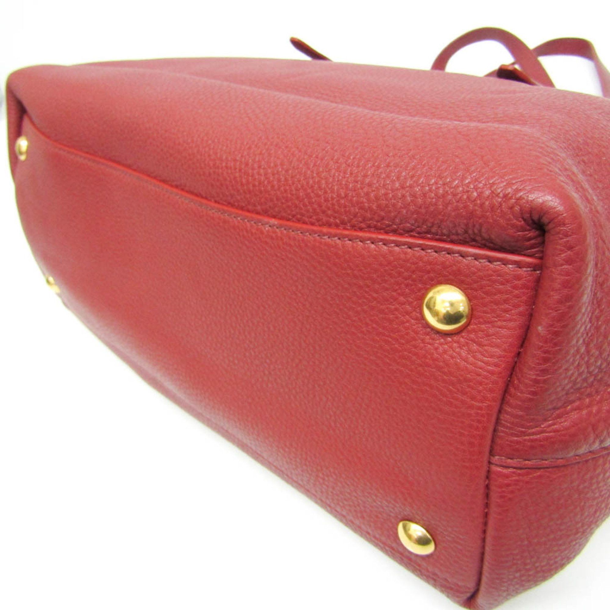 Miu Miu Miu Miu RR1905 Women's Leather Shoulder Bag,Tote Bag Dark Red Size ONE SIZE - 4 Thumbnail