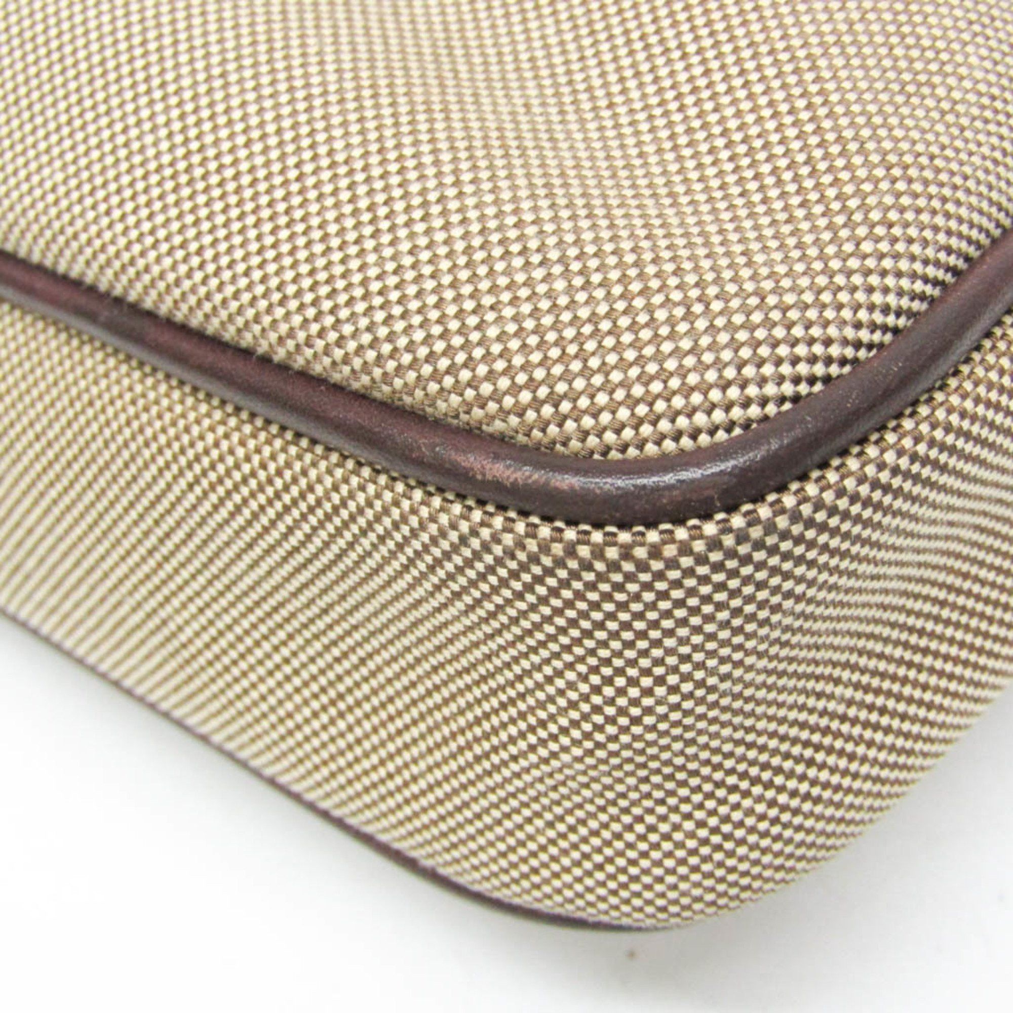 Prada Prada VA0649 Women,Men Leather,Jacquard Shoulder Bag Beige,Dark Brown Size ONE SIZE - 5 Thumbnail