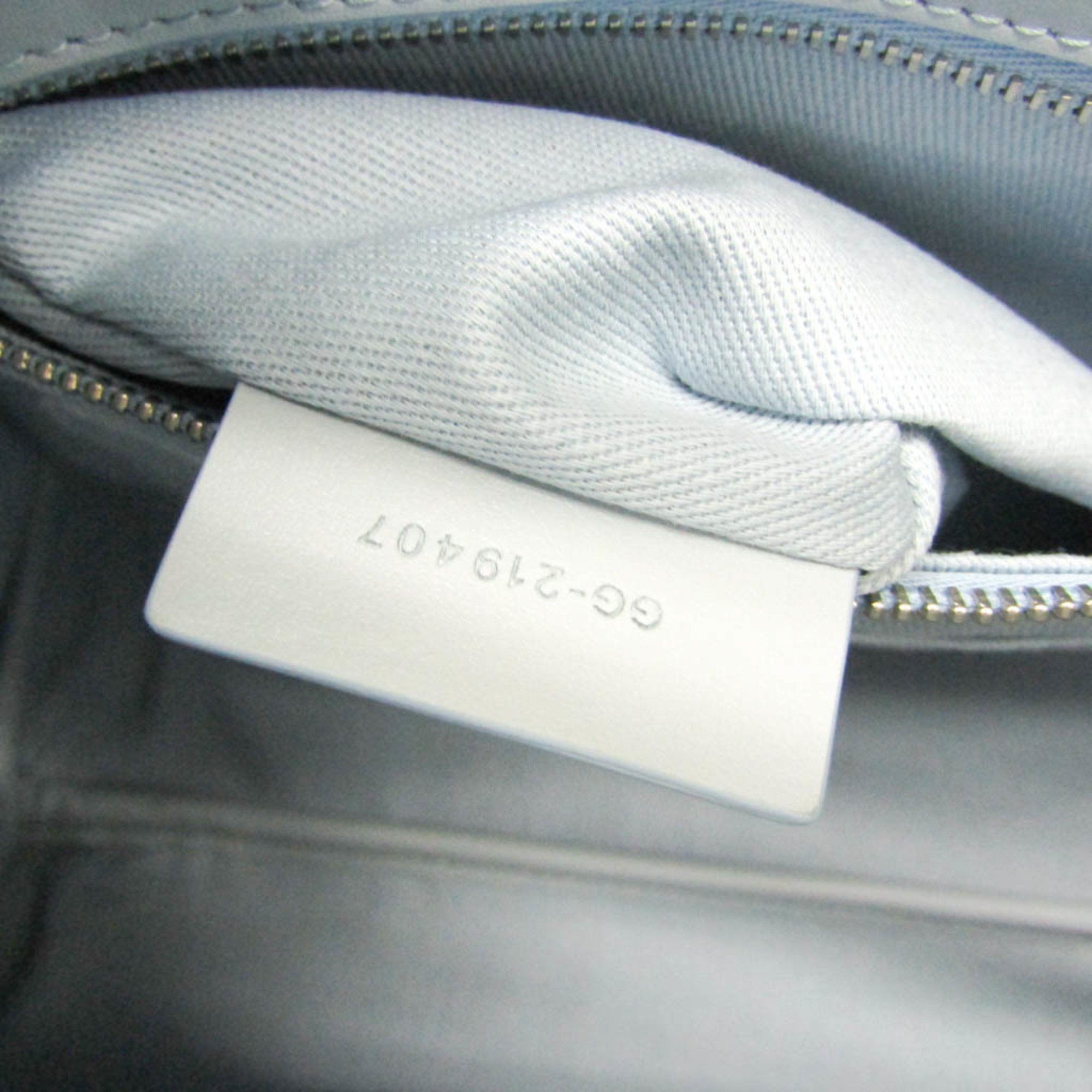 Salvatore Ferragamo Salvatore Ferragamo Medium GG-219407 Women's Fabric,Leather Handbag,Shoulder Bag Beige,Blue Size ONE SIZE - 11 Thumbnail