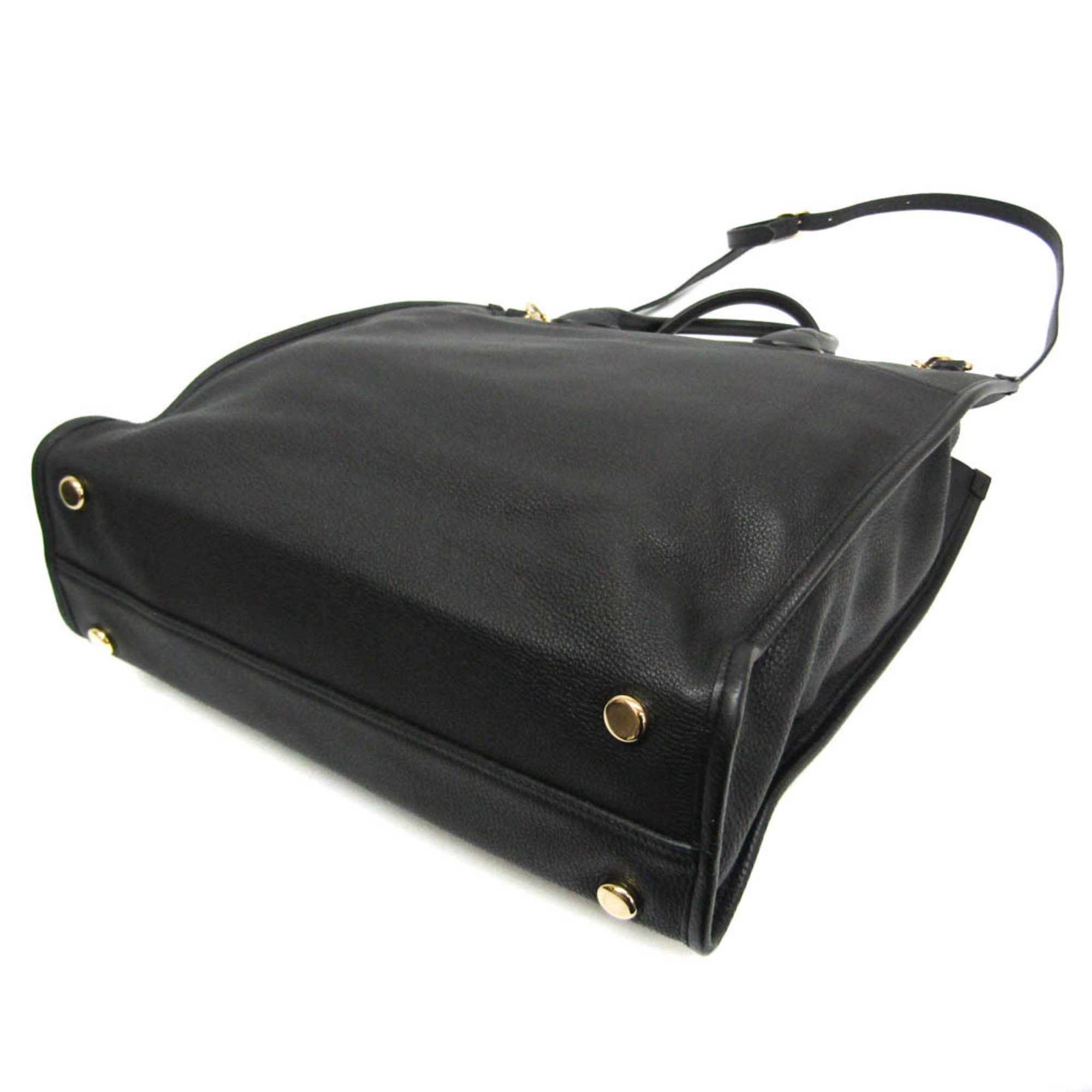 Gucci Gucci Logo Medium 674850 Women,Men Leather Shoulder Bag,Tote Bag Black Size ONE SIZE - 2 Thumbnail