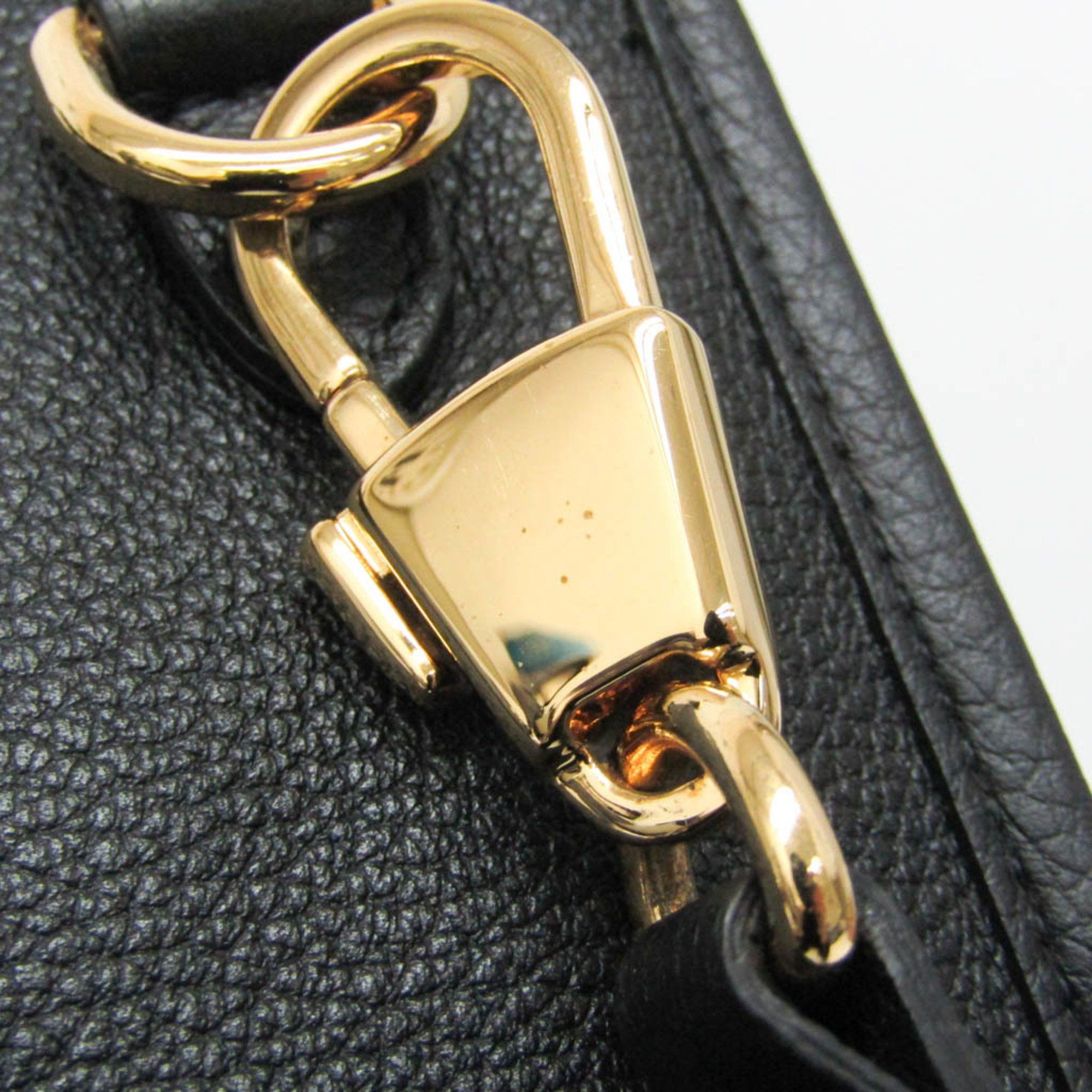 Gucci Gucci Logo Medium 674850 Women,Men Leather Shoulder Bag,Tote Bag Black Size ONE SIZE - 5 Thumbnail