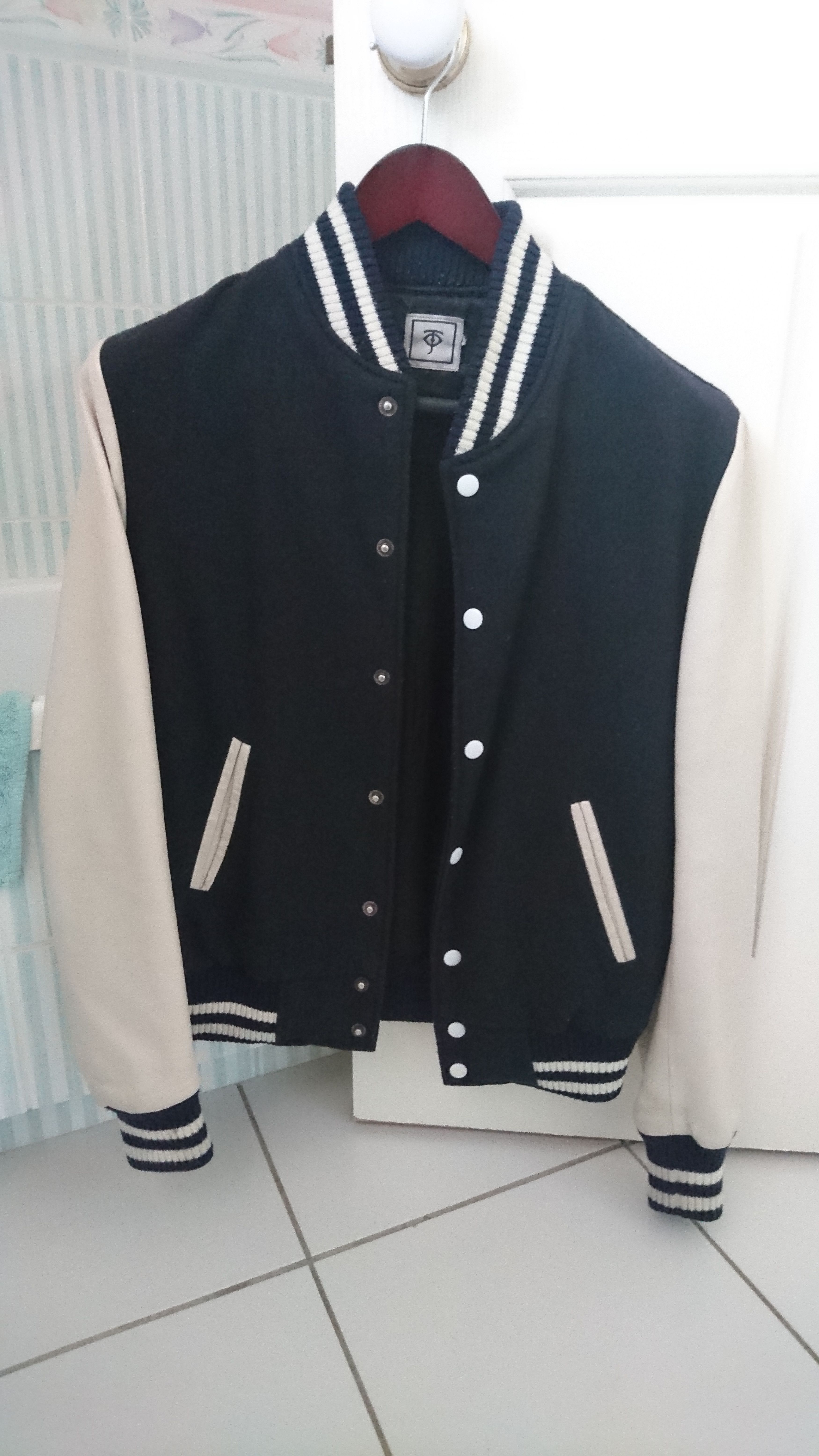 Temple Of Jawnz Navy Cream TOJ0 Varsity Jacket Grailed