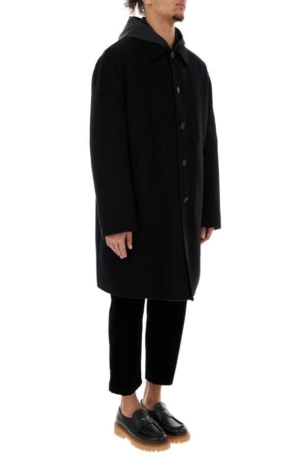Prada Black Cashmere Coat Size US XXL / EU 58 / 5 - 5 Thumbnail