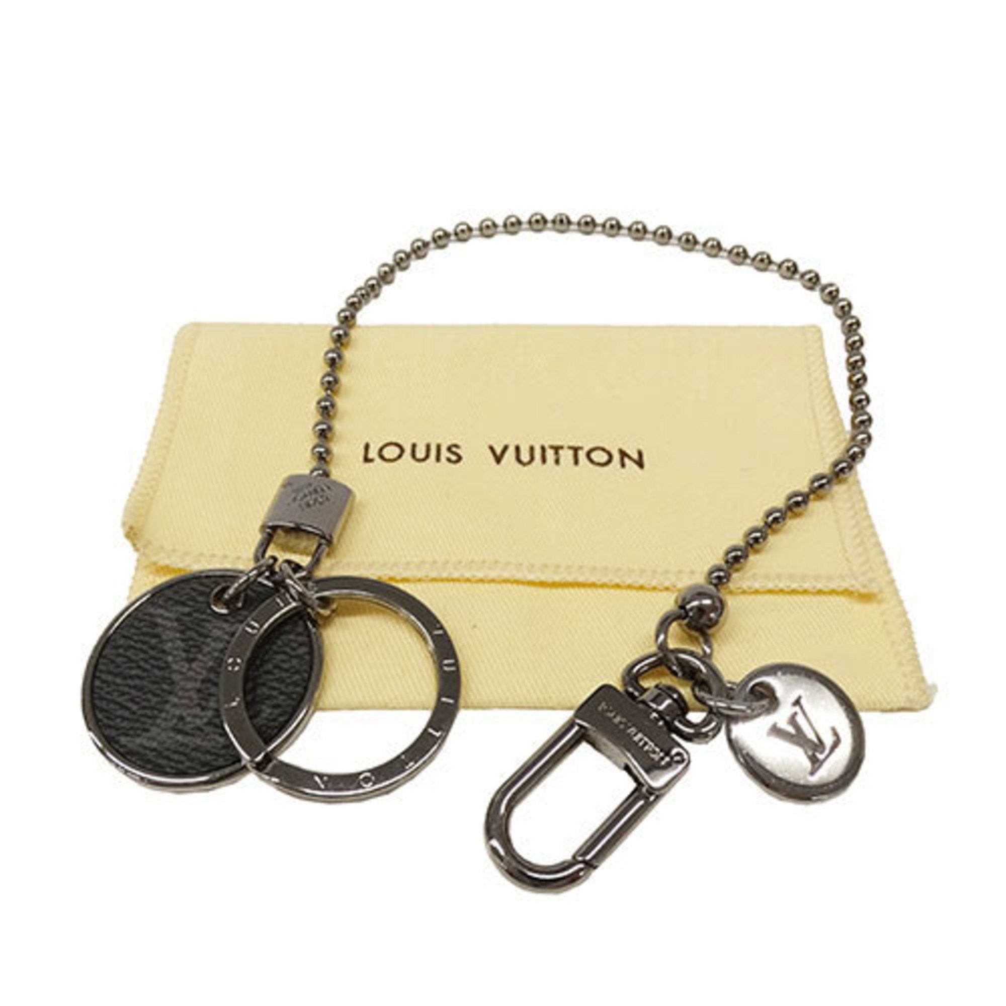 Louis Vuitton LOUIS VUITTON Eclipse Men's Metal Portecle Chaine Monogram ID Black M63629 Wallet Chain Size ONE SIZE - 5 Thumbnail
